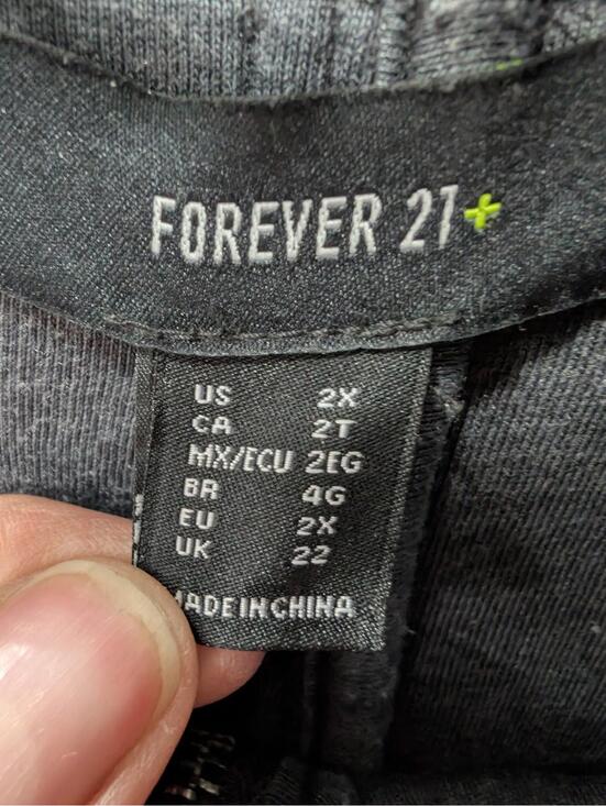 Forever 21 Free People Quilted Jacket Dark Gray Plus Size 2X - Picture 4 of 6